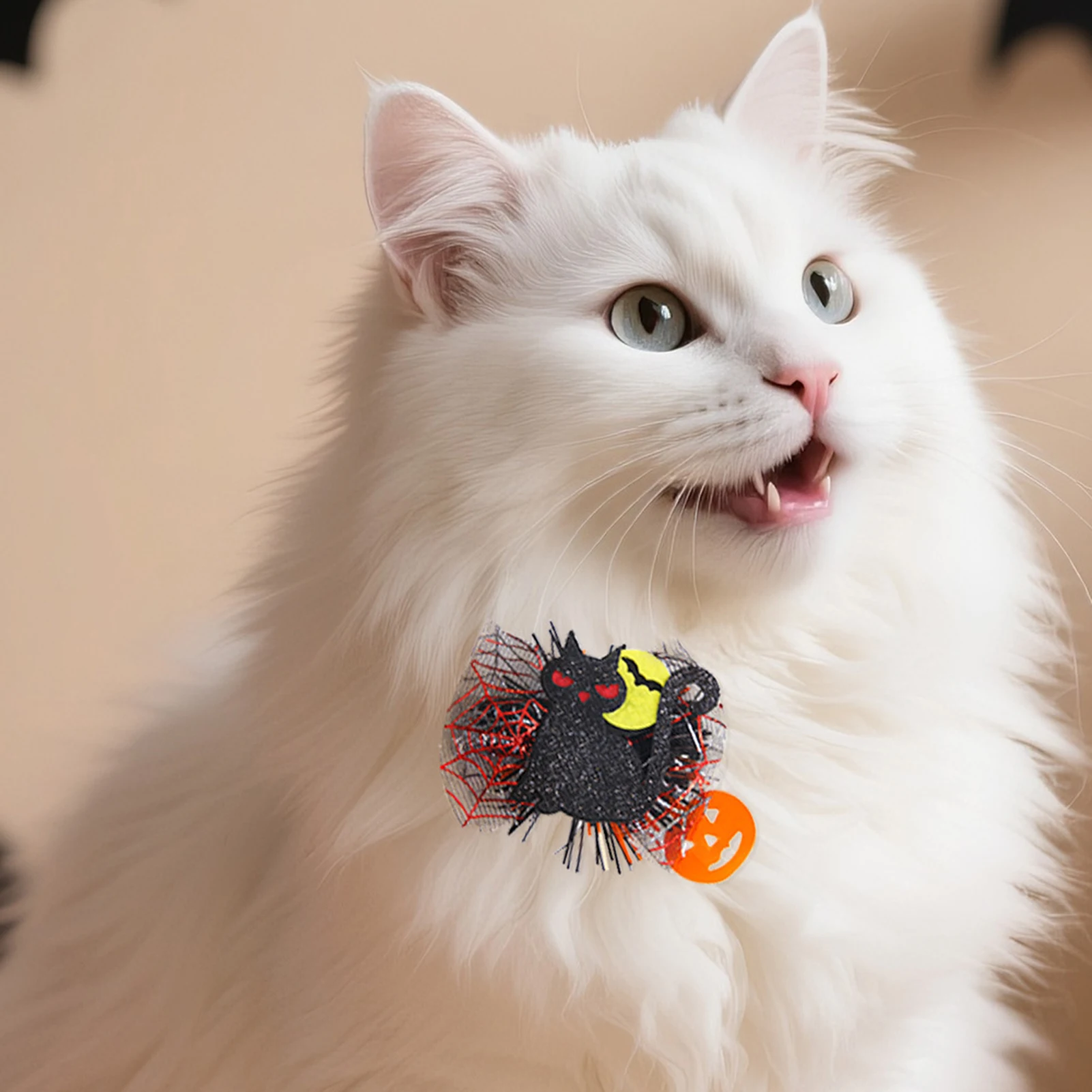 

Halloween Pet Hair Clip Set Festive Dog Accessories Witch Hat Barrettes Skull Gauze Clips Cobweb Bows for Puppy Cats