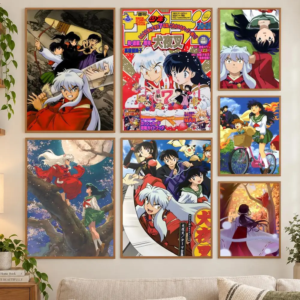 Inuyasha Poster HD art sticky wall waterproof home living room bedroom bar aesthetic decoration