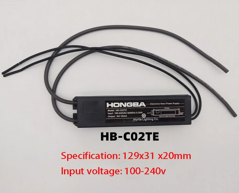 Neon Electronic Transformer HB-C02TE High Frequency and High Voltage 3kV Ballast 100-240V Power Supply