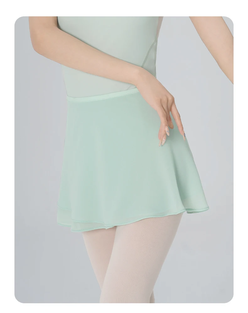 Tanzröcke für Frauen und Mädchen, Schnür-Wickelrock für Ballett, Ballerina-Tanzröcke, Weiche Polyester-Ballett-Kurzröcke für Erwachsene und Jugendliche – Detail 2