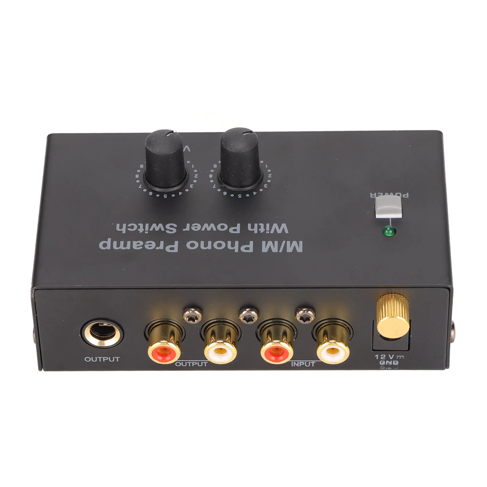 PP500P Phono Preamp Professional Low Noise  Record Player Preamplifier with DC 12V Adapter EU Plug 100‑240V