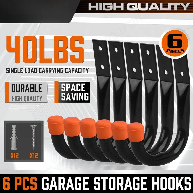 Six Piece Set Strong Metal Hooks Hole Plate Tool Storage Hanging Plates Load Bearing Storage Hooks
