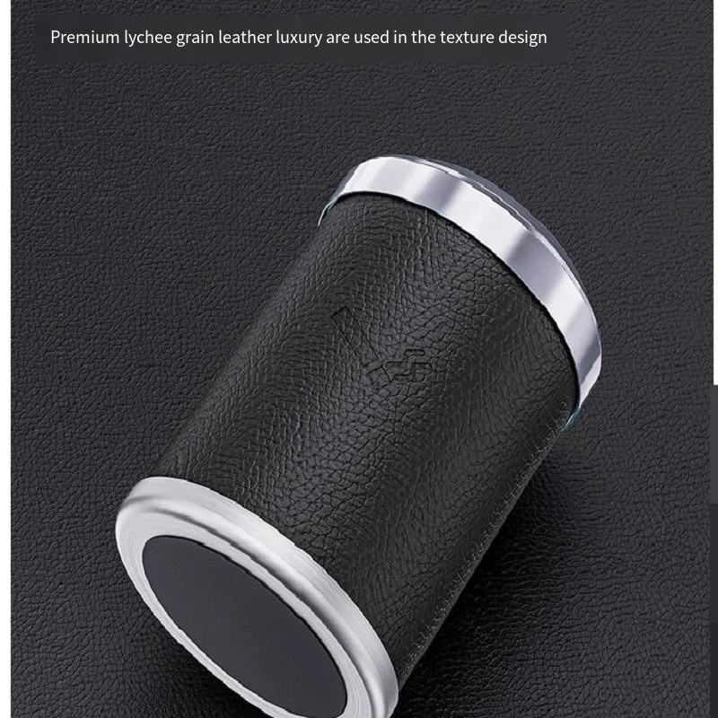 Luxury Car Ashtray, Portable With LED Light, Vacuum Anti-Smell Odorless, Cigar Ashtray,Mini Trash Can for Cup Holder Accessories