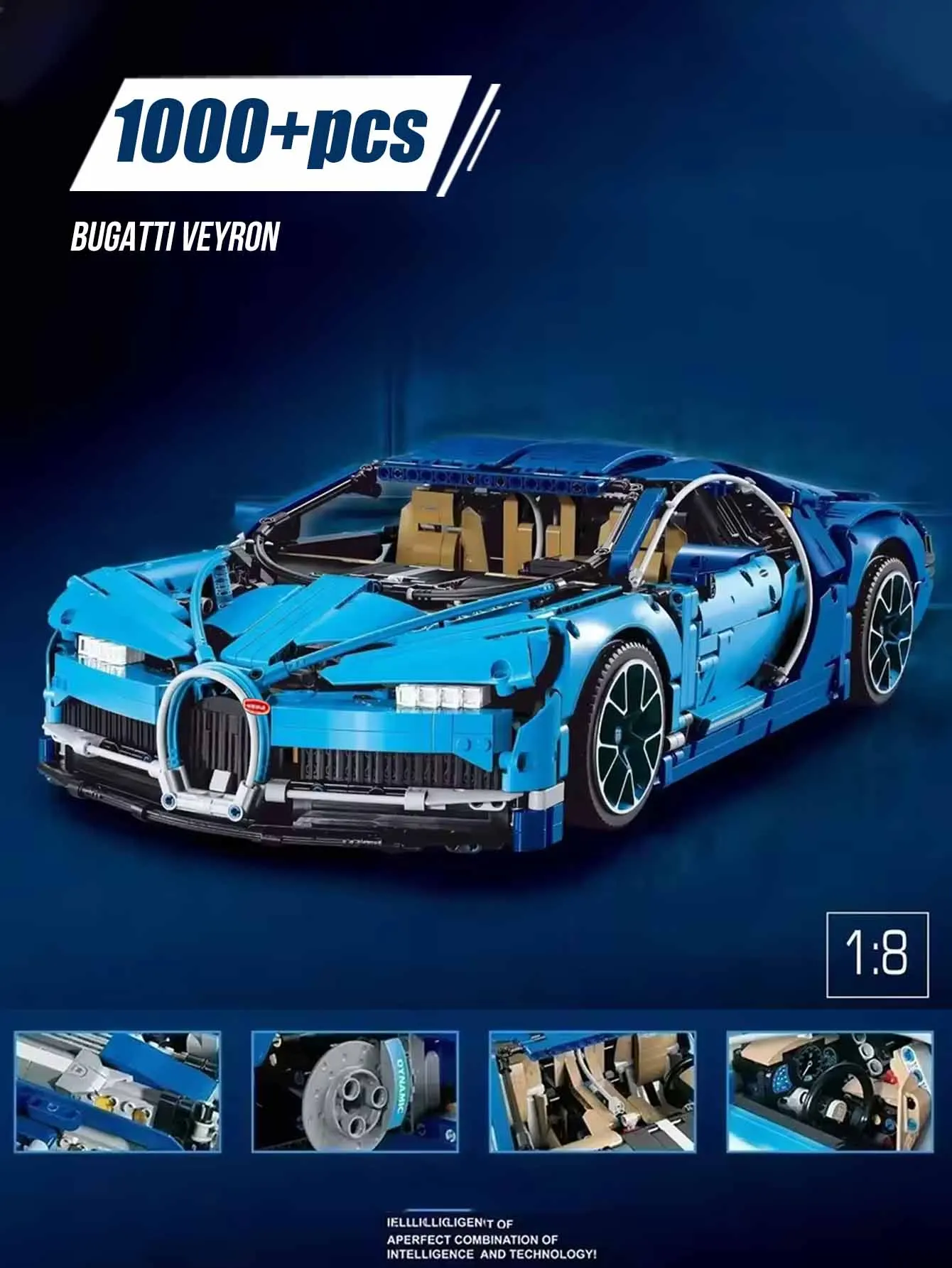 

Двубисибилизация синего спортивного автомобиля, сборка своими руками, строительные блоки, механическая сборная модель автомобиля, игрушечные украшения, развивающие игрушки