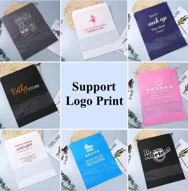 

50PCS Non-woven Dust-Proof Drawstring Home & Travel Bag DIY Window Eco-Friendly Shoes Garment Storage Gift Breathable Pouches