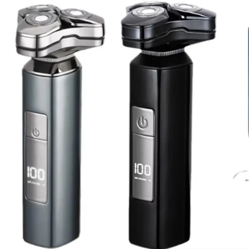 

Hot Selling Men's Electric Shaver Triple Blade USB Rechargeable Vibrating Face Washing Household Use Gift Digital Display