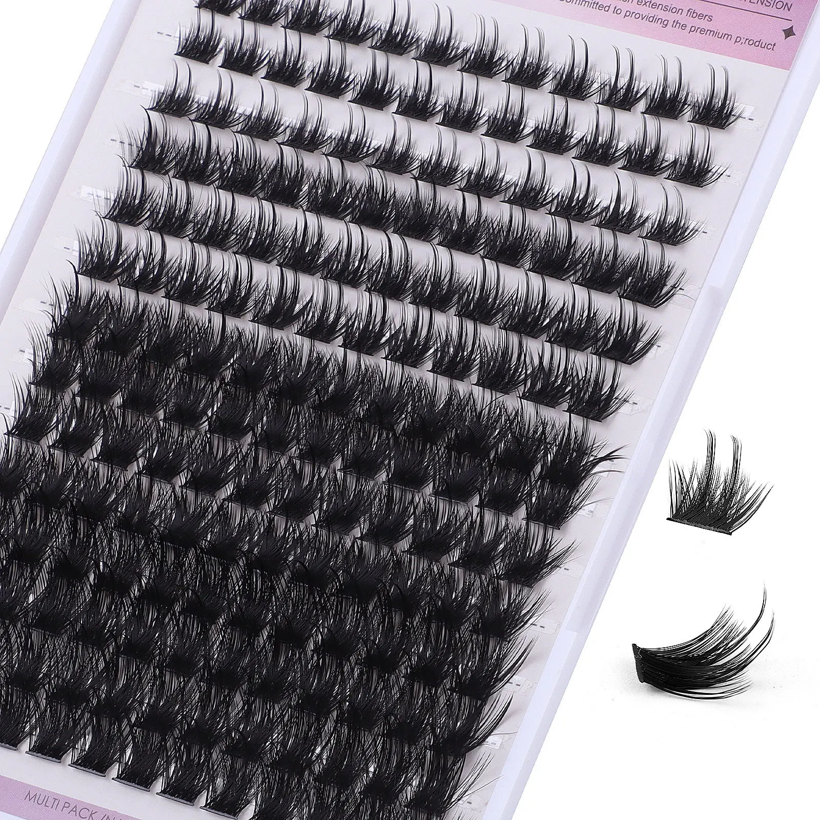 New DIY Single Cluster False Eyelashes 168 Cluster Large Capacity 10-16mm Tweezers With Glue Suit Combination Batch