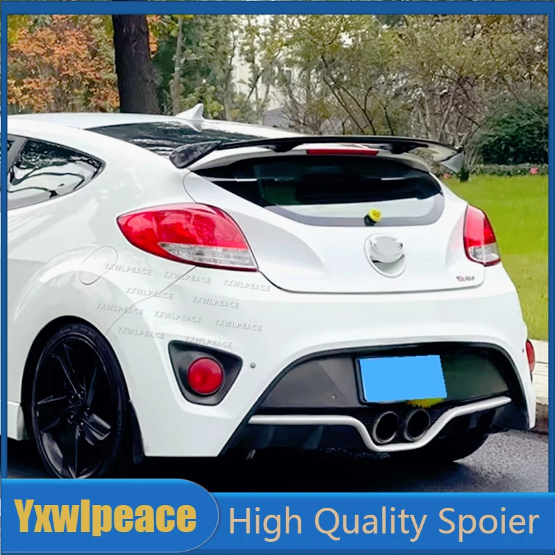 

For Hyundai Veloster Hatchback 2012-2016 High Quality ABS Material Gloosy Black Rear Trunk Lip Spoiler Top Wing Fits