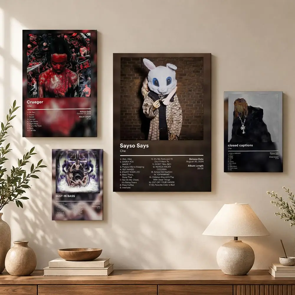 C-Che C-Crueger Album Framed Wall Painting HD Wood Framed Canvas Poster Wall Art For Bedroom Living Room Bar Home Decor