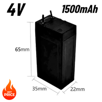 1500mAh 4V Lead Acid Battery Rechargeable Storage Batterie for LED Headlights Flashlights Electric Mosquito Swatter Electric Toy