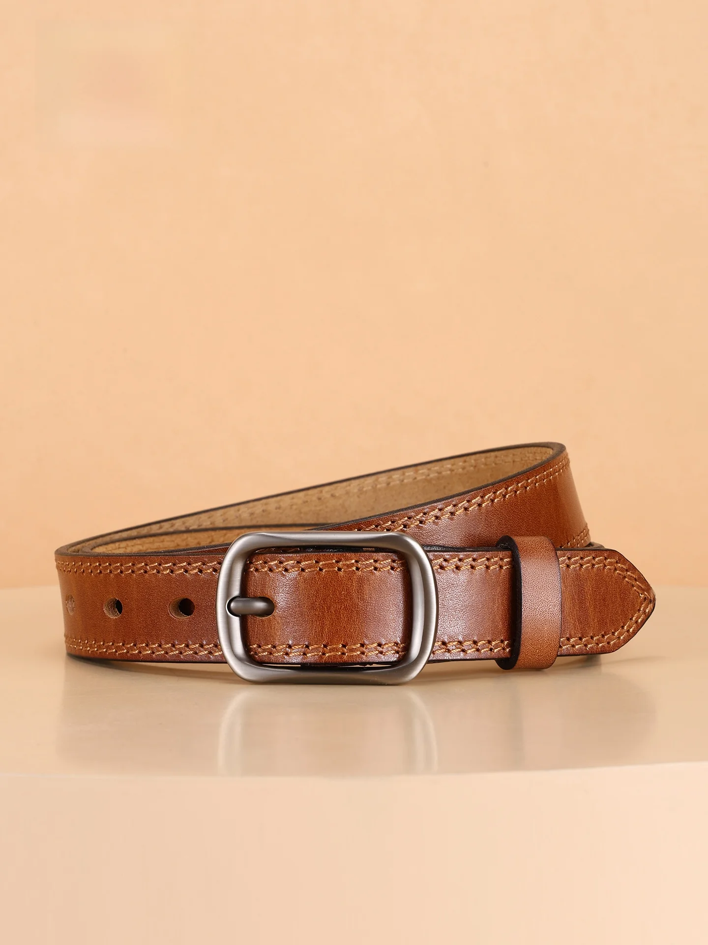 ジープスピリットメンズベルト韓国スタイルファッションナローベルト個性トレンディな合金バックルレザーベルト若者向け