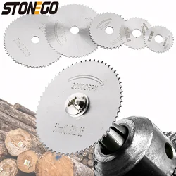 STONEGO Circular Saw Blades Set for Rotary Tools - Steel Cutting Discs for Wood, Plastic, Copper, Aluminum, and Soft Metals