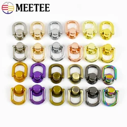 5/10/20pcs 10mm D Ring Bag Handles Chain Hook Handbag Side Clip Screw Nail Rivet Webbing Strap Connector Clasp Buckle DIY Craft