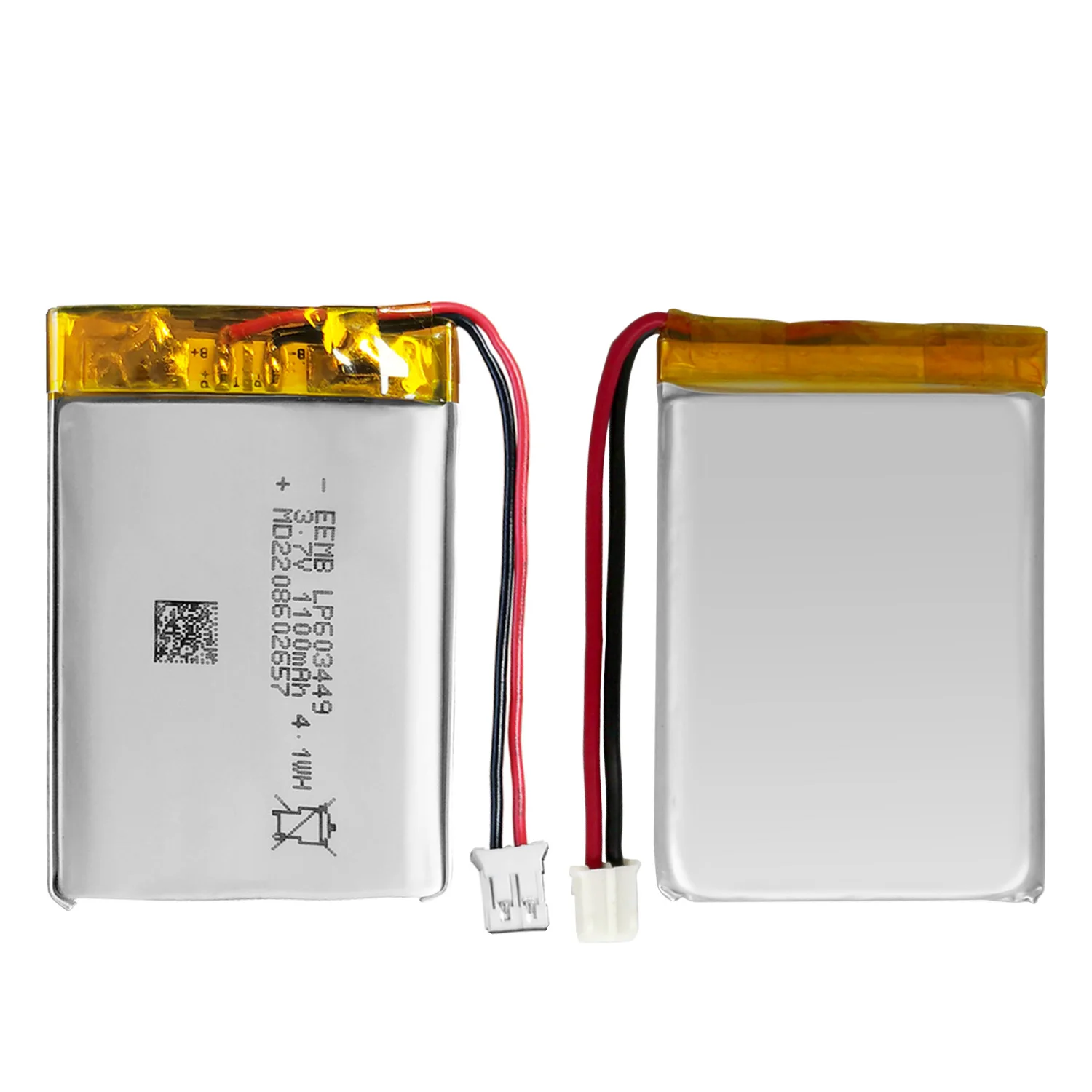EEMB 4 szt. Bateria litowo-polimerowa 3,7 V 603449 Akumulatory Lipo 1100 mAh LP 603449