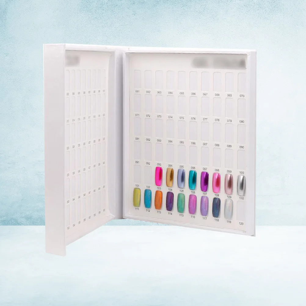 

1Pcs Nail Color Professional 120 Colors Uv Gel Polish Display Nail Art Manicure Pedicure Practice Color Show Chart