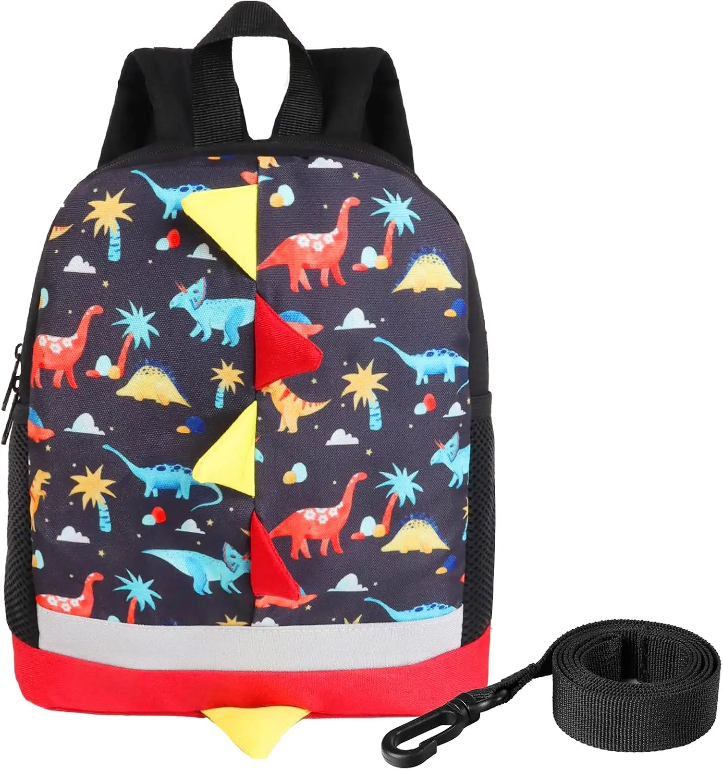 

Cute Dinosaur Toddler Backpack with Safety Leash for Boys, Lightweight Daycare School Bag