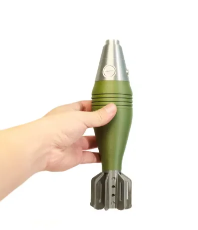 1pc M2 60mm Mortar Shell Model -3D Printed Realistic Replica, Non Functional Military Decoration for Home/office, Secure Storage
