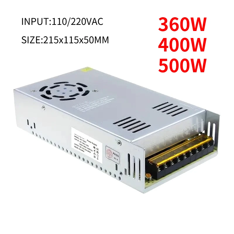 

Импульсный источник питания постоянного тока 12 В, 24 В, 36 В, 48 В, 360 Вт, 400 Вт, 500 Вт, 10 А, 15 А, 20 А, 30 А, 40 А, адаптер питания светодиодного трансформатора переменного тока в постоянный ток