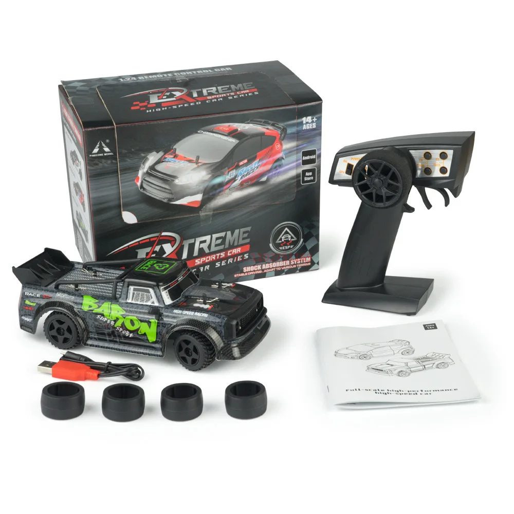 Alta Freqüência Controle Remoto Pickup Truck, Rear-Drive Tensão, Competição de Carregamento, RC Drift Car, Brinquedo das crianças, Full-Scale, 2.4ghz