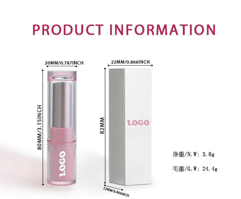 ฉลากส่วนตัว Matte ลิปสติก Nude Peach Brown Cherry Shades Velvety Smooth Long-Lasting Rich Pigment ลิปสติกสีชมพู