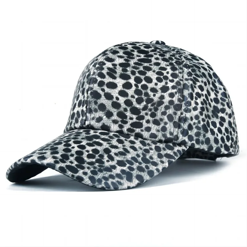 Baseball Cap Fashion Simple Leopard Print Curved Brimmed Hat Outdoor Street Popular Sports Hanging Cap