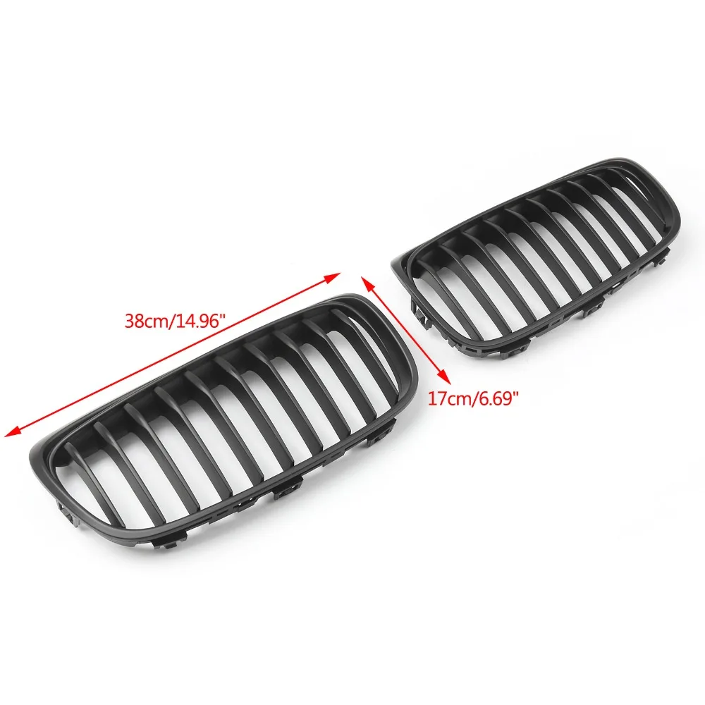 Car Front Bumper Kidney center  Upper Face Grill Grille For BMW F45 2015 2-Series Matte Black 1 Pair ABS Plastic Car Styling