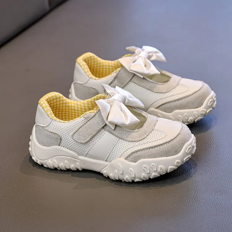 

Children's Casual Shoes with Flat Solid Color Multi-layered Mesh Upper Suitable for Spring and Summer Toddler Walking Training
