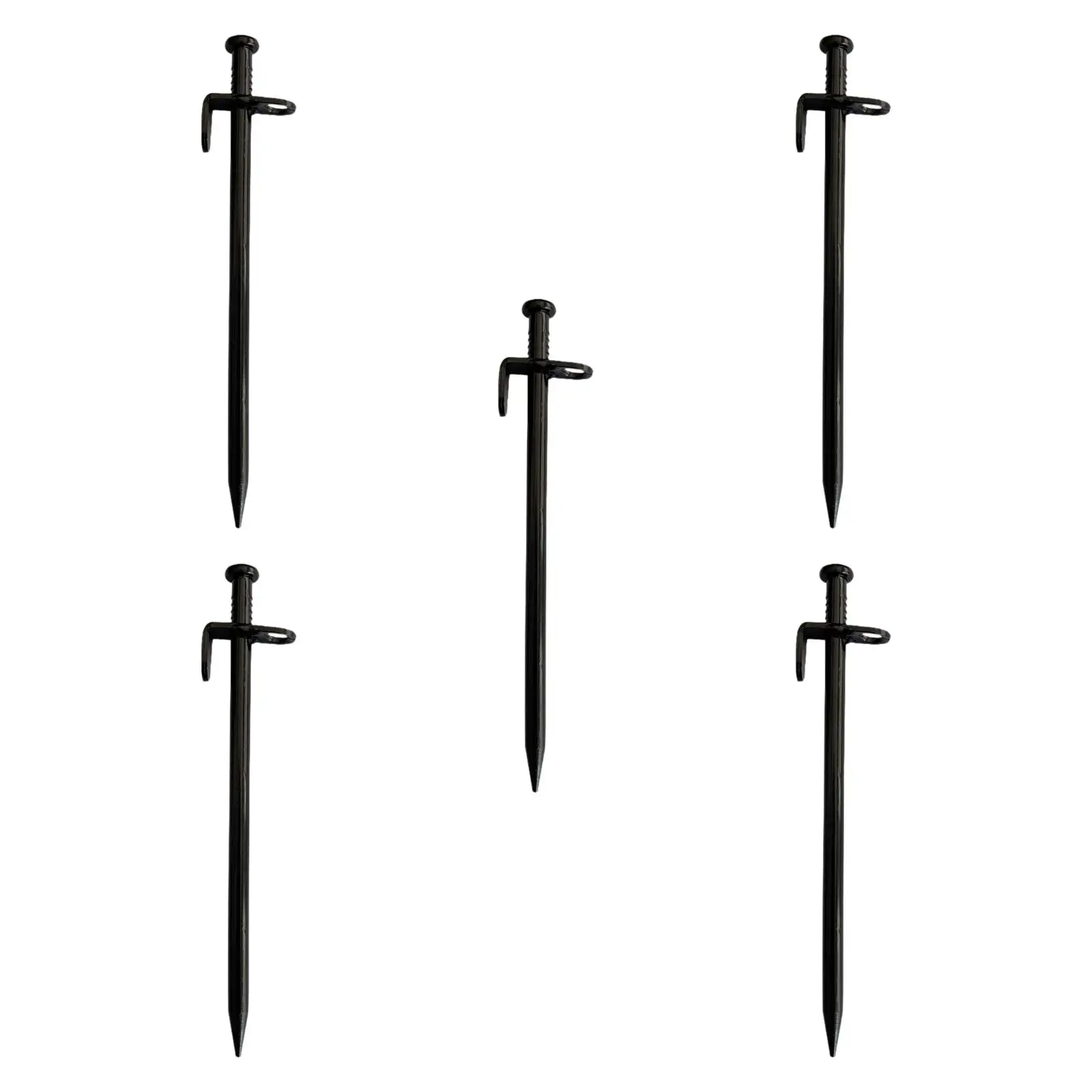 Rugged Steel Tent Nails Ground Stakes Sharp Point Non Slip Hook Wind Secure Anchors for Camping Tents and Awnings
