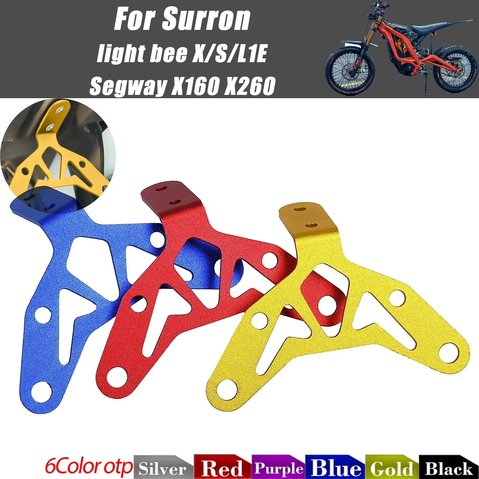Rear Fender Tail Light Bracket Number Plate Holder For Segway X260 X160 Surron Light Bee S X L1E Electric Dirt Bike