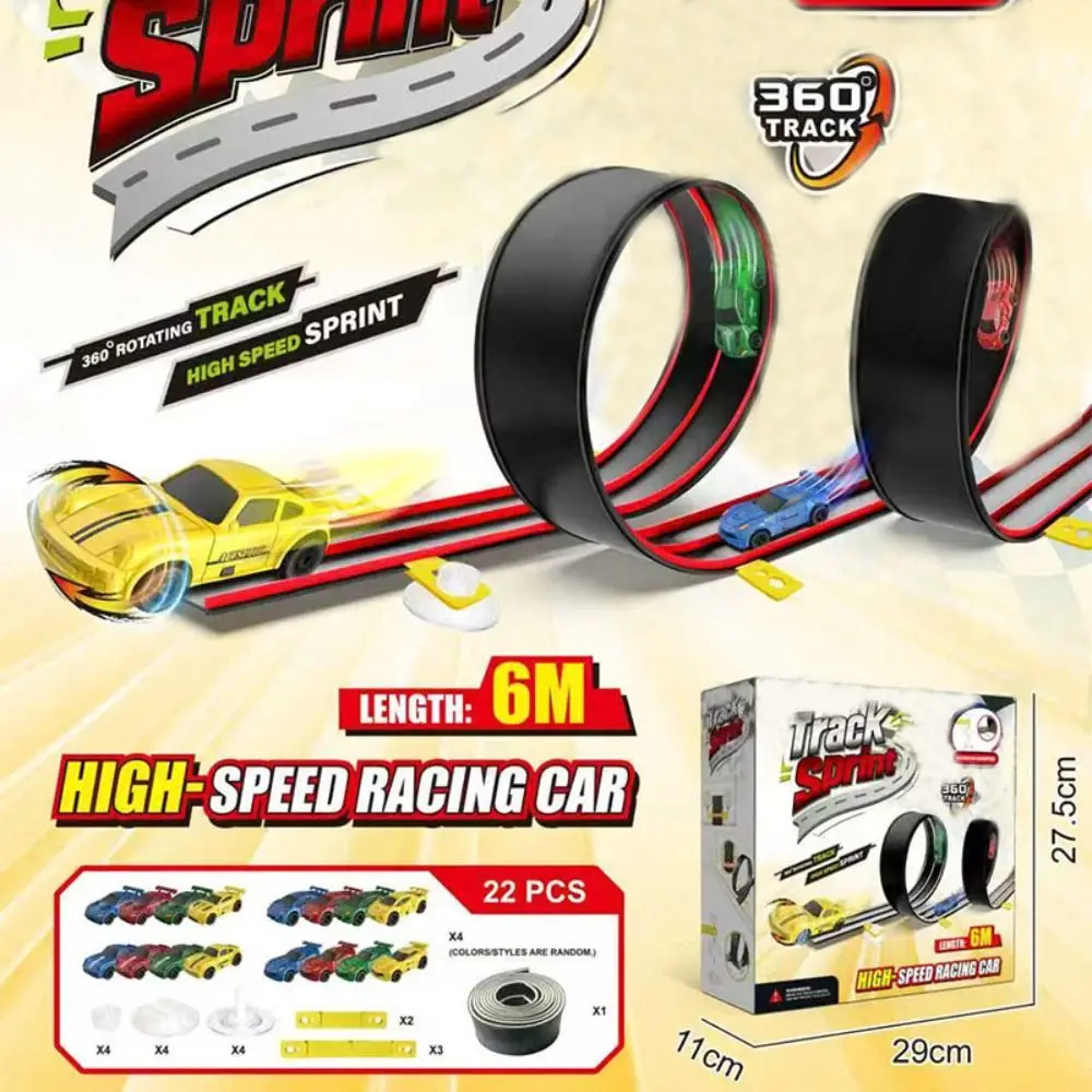 Montage Flexible Rennstrecke Spielzeug Biegsame Tragbare Rennstrecke Auto Spielzeug Blaue Farbe DIY Schwerkraft Angetrieben Rennstrecke Auto Spielzeug
