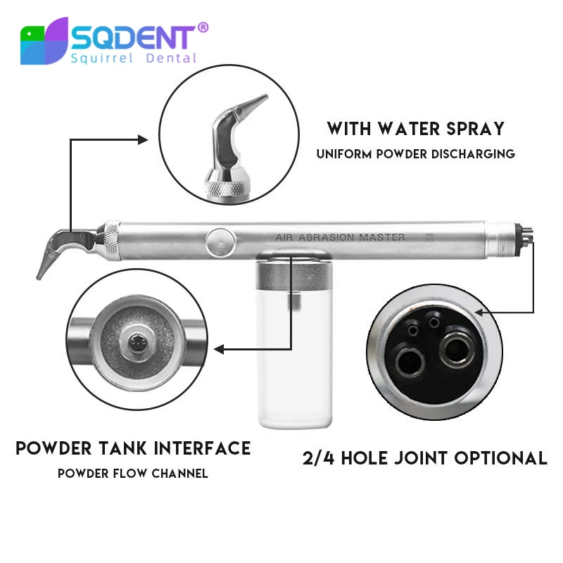 Dental Aluminum Oxide Microblaster Air Polisher Dentistry Alumina Gun Air Abrasion System Sandblasting Machine with Water Spray