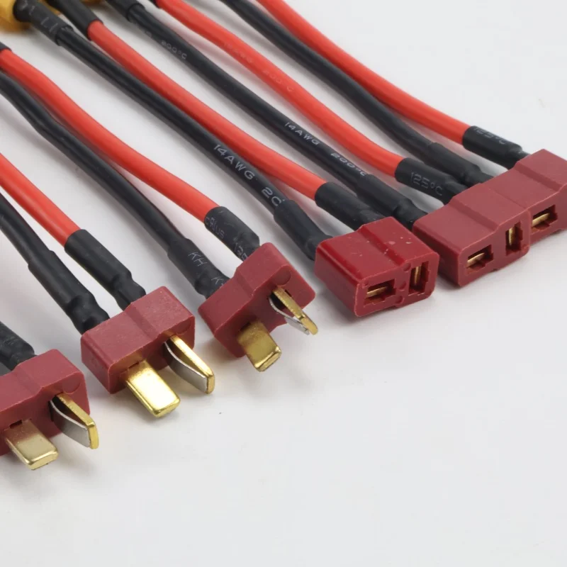1/4 Stück XT60 auf Deans T-Stecker männlich weiblich Adapter-Anschlusskabel für Lipo-Akku 14AWG RC-Teile – Detail 7