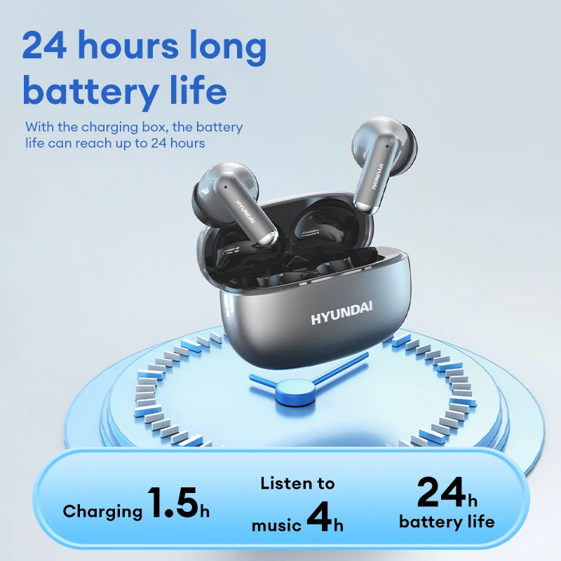 Choice Original HYUNDAI HY-Y10 TWS Wireless Bluetooth Earphones smi-in-ear Ergonomic 5.4 Stereo Music Calls For Sports