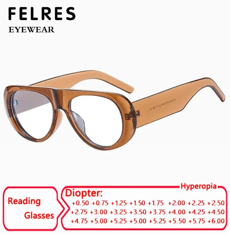 

Luxury Pilot Men's Reading Glasses Anti Blue Light Presbyopia Eyeglasses Office Anti-radiation Computer Glasses Eyewear FELRES