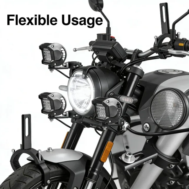 Motorcycle Auxiliary Led Lights Bracket Spotlight Headlight Fog Driving Lights Bracket Bike Fronnt Fork Bracket Clamp Fixation 5 Motorcycle Auxiliary Led Lights Bracket Spotlight Headlight Fog Driving Lights Bracket Bike Fronnt Fork Bracket Clamp Fixation 5