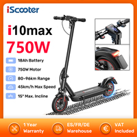 iScooter i10max Electric Scooter 18Ah 750W Scooter 10inch Foldable Kick Scooter 45KM/H Electric eScooter with APP 96km Max Range