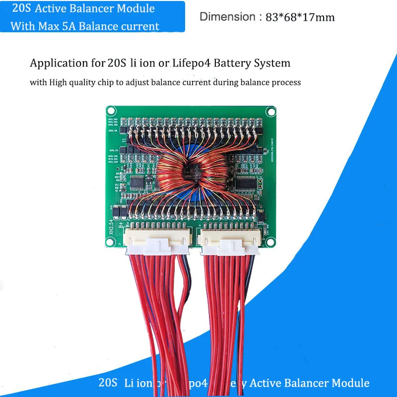 

20S Lifepo4 Battery Active Balancer or Active equalizer for 72V Li ion Battery Balance Module with 5A high quality