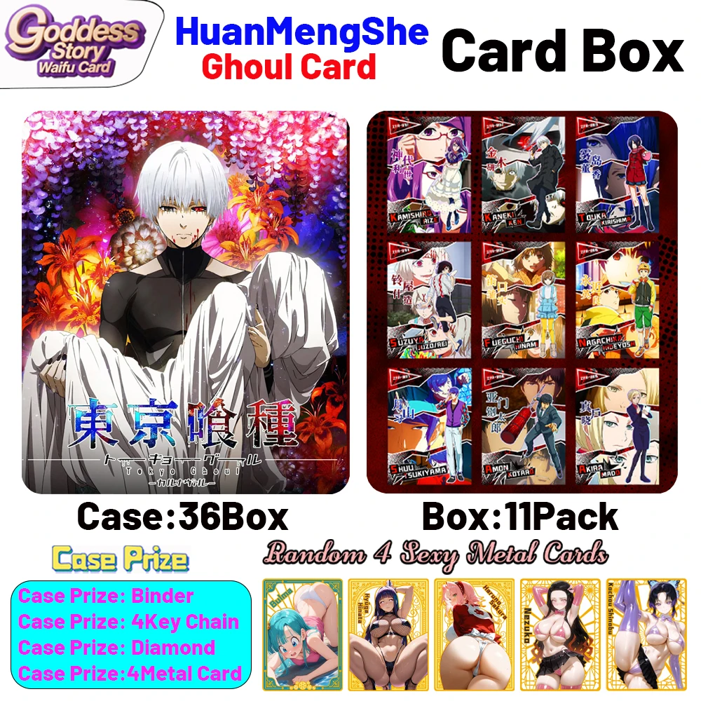 Newest Illusory Dream Club Tokyo Ghoul Cards Kaneki Ken Kamishiro Rize Japanese Anime Rare Hobby Anime Collection Card Toy Gifts