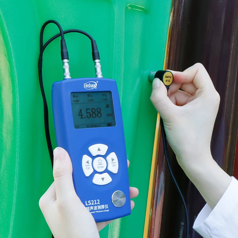 Linshang LS211 LS212 LS213 UT medidor de espesor ultrasónico probador NDT UTG UTM herramienta de medición para pared de tuberías Metal acero