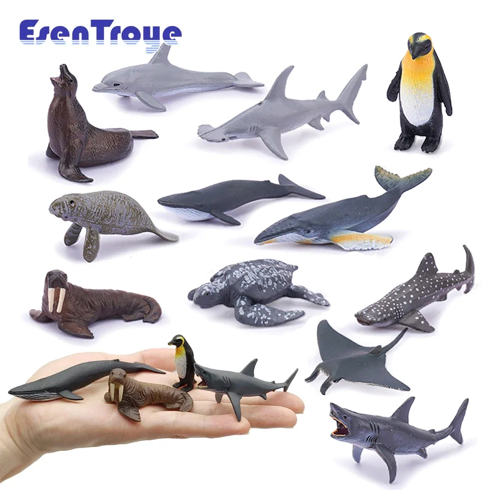 

Realistic Ocean Sea Animal Figurines Simulation Model Mini Shark Whale Dinosaur for Kids Preschool Science Educational Toys Gift