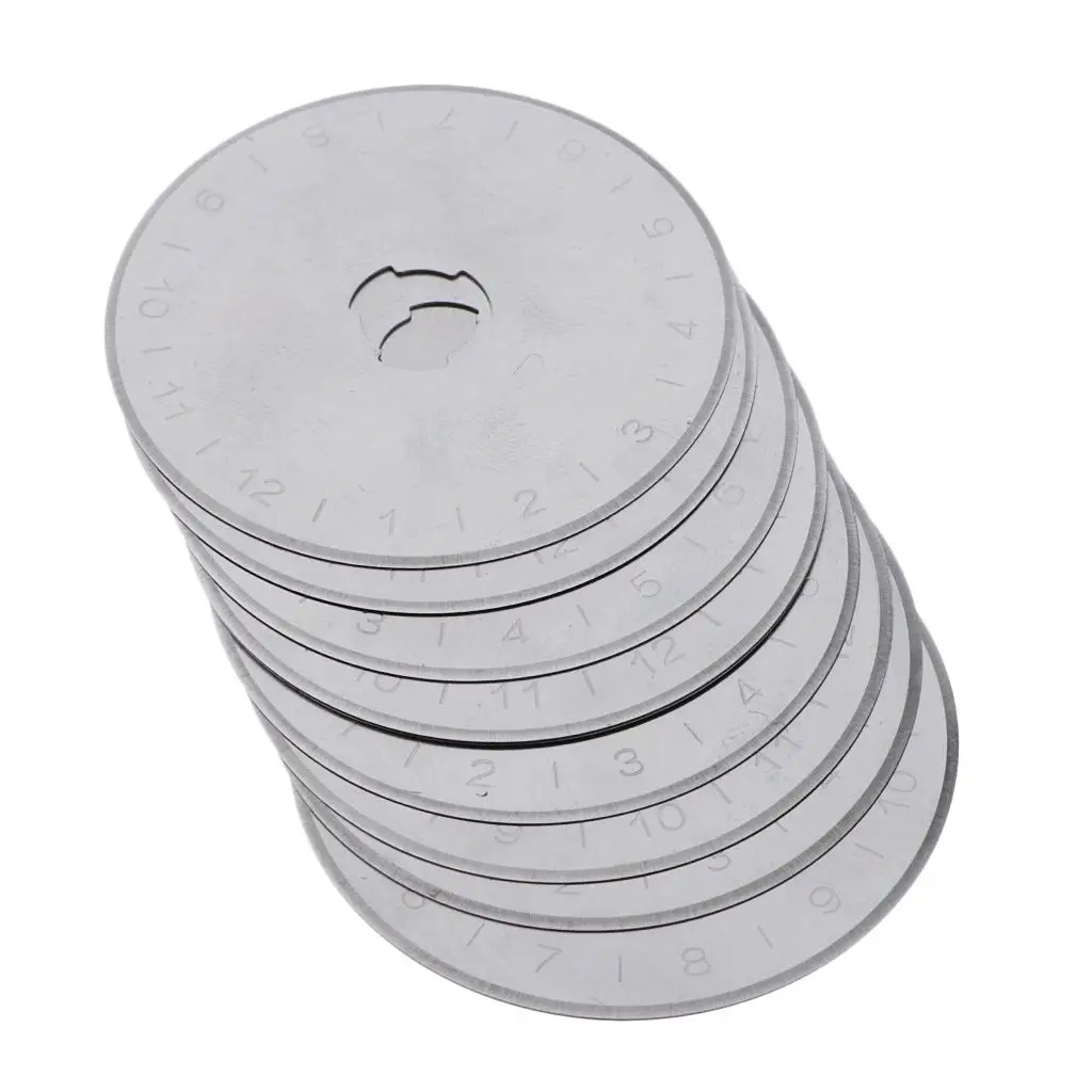 10x 45mm Circular Rotary Replacement for Leather /Cloth/Paper