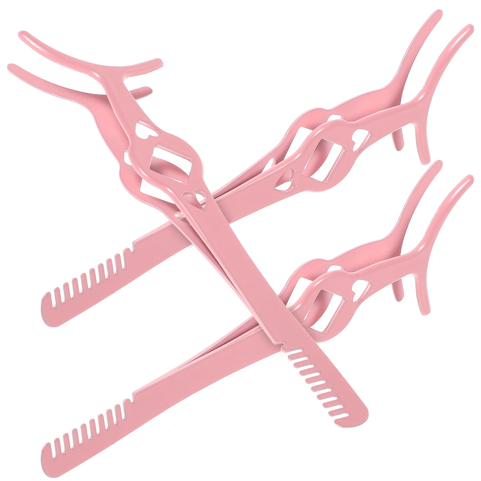 

3Pcs Eyelash Clamp Tweezers Stainless Steel Multifunctional Lash Applicator Tool False Eyelash Extension Tools