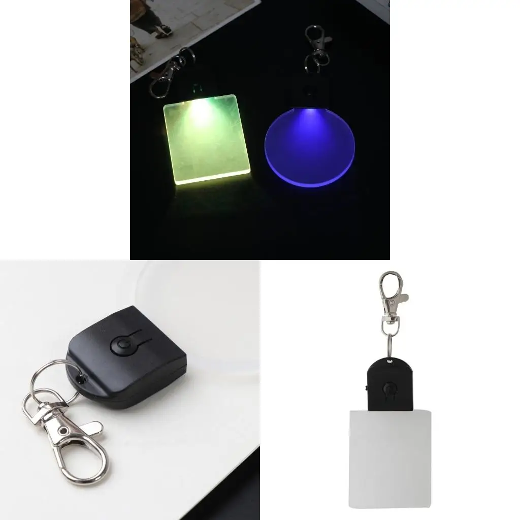 Portable Acrylic for Key Ring LED Light Keychain Car Keys Ring for Key Keych