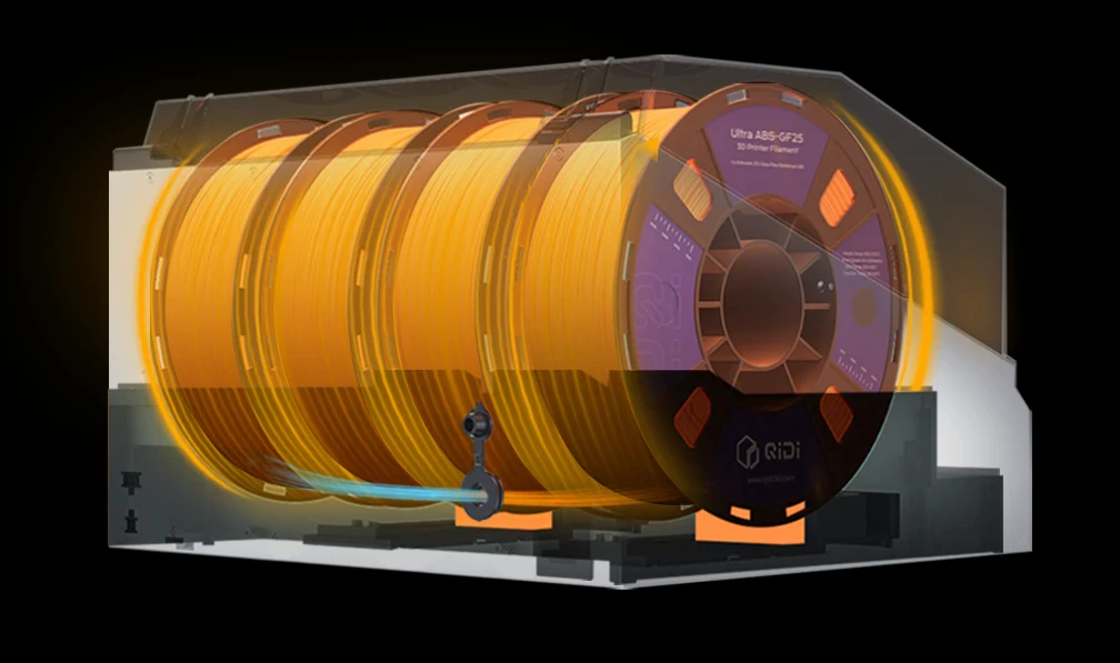 Qidi Tech Qidi Box Q2 Plus4 up to 16 Colours Simultaneously Dual-gear Extrusion From Hardened Steel