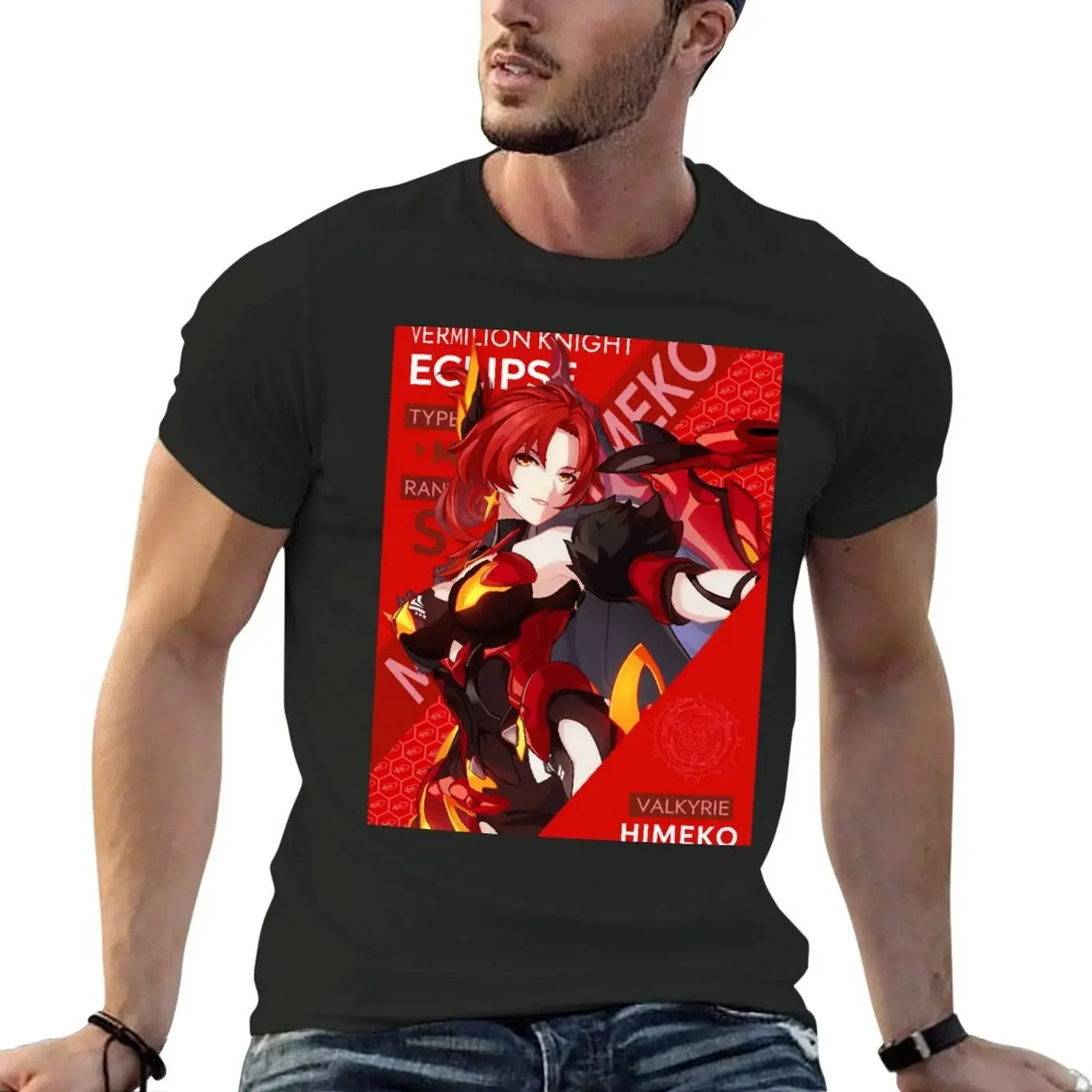 Murata Himeko Vermilion Knight Eclipe T-Shirt korean fashion tees street wear luxury clothes men