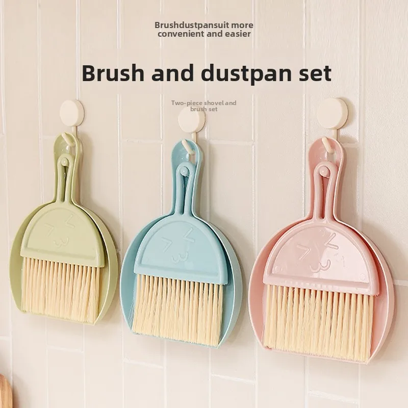 Mini Desktop Broom and Dustpan Set Keyboard Cleaning Brush Small Sweeper for Computer Desk Home Office