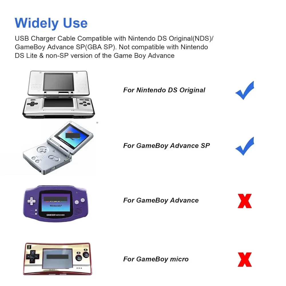 Picture 4: USB-C for Gameboy Advance SP Charger, USB Type-C Adapter for Nintendo DS and Game Boy Advance GBA SP Consoles Charging Cable