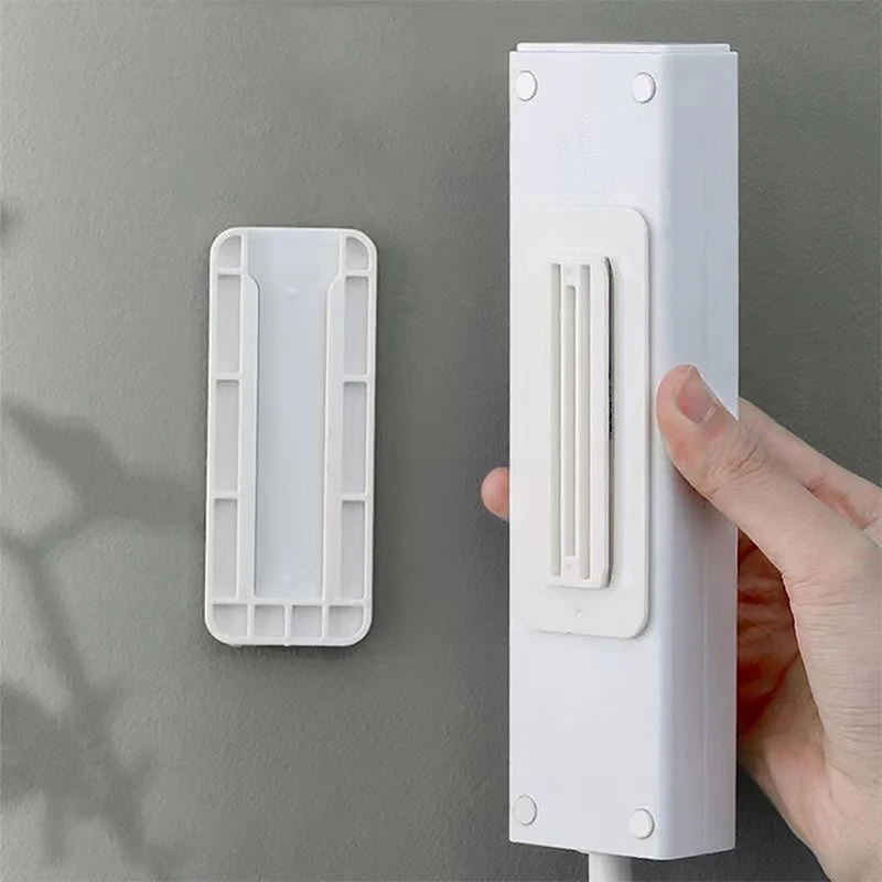 1/5pcs Wall-Mounted Holder Punch-Free Plug Fixer Self-Adhesive Socket Fixer Cable Power Strip Holder Cable Wire Organizer Rac