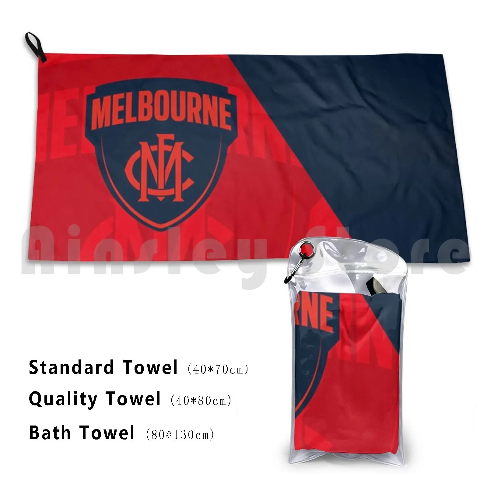 Afl-Melbourne Custom Towel Bath Towel Melbourne Football Footy Aussie Rules Richmond Vfl Australia