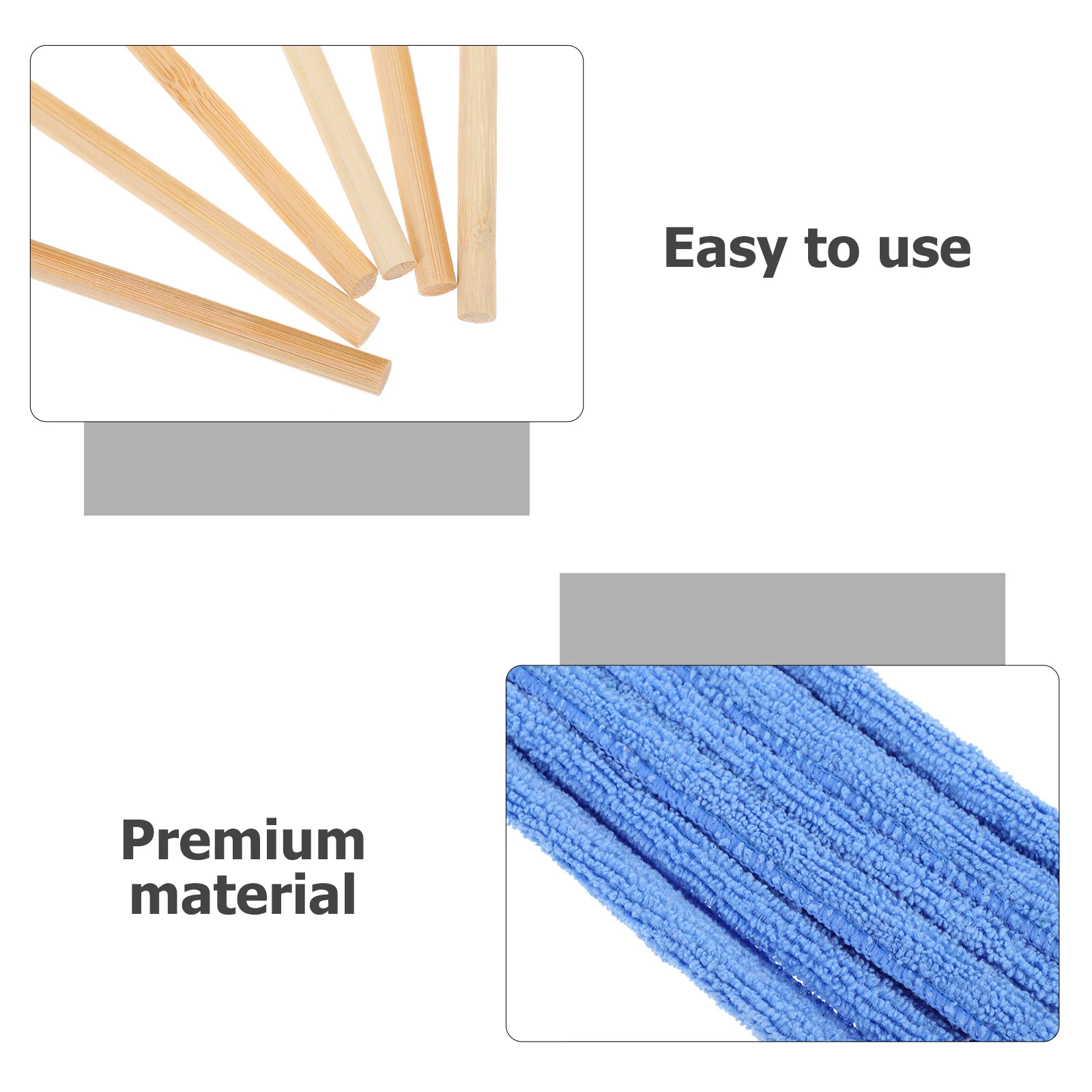 

6pcs Fiber Cloth Cover Cleaning Stick Multi-functional Household Tool Glass Bottle Brush Chopsticks Pole Design for Caps